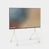 Image de Pedestal Moon Rollin' Meuble TV sur roulettes (Beige) | Support Tele pour Les Ecrans de 40 à 70 Pouces | Pied TV au Design Danois | Meubles de Salon pour Television