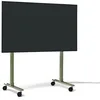 Image de Pedestal Straight Rollin' Support TV avec Roulettes pour Téléviseur 40-70 Pouces, Chariot et Pied Roulant pour Salon, Rehausseur, Vert Mossy