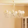 Image de Domiluce Bona - lustre blanc avec abat-jour textiles