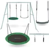 Image de HyperMotion Swing HYP2 Balanc oire Enfant Exte Rieur - Aire de Jeux Double avec Sie ge et Nid de Cigogne, Hauteur Re glable 0,85-1,4m, Charge 200kg (2-3 Enfants)