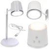 Image de JUMI Lampe de Bureau LED 4-en-1 Sans Fil Rechargeable, Blanc, 6W, 3 Températures de Couleur Réglables, Hauteur Ajustable, Applique Murale et Lampe Portable, 30000h