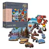 Image de Trefl - Puzzle en Bois, Ballons Colorés - 1000 Pièces, Artisanat en Bois, Formes Irrégulières, 100 Figures De Monuments Et Symboles Américains, Puzzle Moderne De Qualité Supérieure, Bricolage