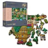 Image de Trefl - Puzzle en Bois, France, Lieux Célèbres - 1000 Pièces, Artisanat en Bois, Formes Irrégulières, 100 Figures De Monuments Et Symboles Français, Puzzle Moderne De Qualité Supérieure