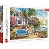 Image de Trefl 2000 pièces Chiens, Été, Voilier, DIY Moderne, Divertissement Créatif, Amusant, Puzzles Classiques avec Animaux, pour Adultes et Enfants à partir de 12 Ans, 27124, Port de Vacances