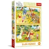 Image de Trefl - Puzzle 2 en 1 : Winnie l'ourson, Une journée dans Le Jardin - 2 x 24 Pièces, Ensemble de Deux Puzzles pour Les Enfants à partir de 3 Ans