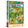 Image de Trefl - Puzzle 2 en 1 : Jurassic World, de Petits Dinosaures - 2 x 24 Pièces, Ensemble de Deux Puzzles pour Les Enfants à partir de 3 Ans