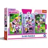 Image de Trefl   Puzzle 3 en 1 : Disney, Minnie et Ses Amis - 3 x 80 Pièces, Ensemble de Trois Puzzles pour Les Enfants à partir de 5 Ans