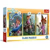 Image de Trefl - Puzzle 3 en 1 : Zootopia 2, Animal Investigation - 3 x 80 pièces, Lot de Trois Puzzles pour Enfants à partir de 5 Ans
