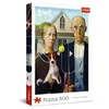 Image de Trefl - American Gothic : Edition de Chien - Puzzle 500 Pièces - DIY avec l’Art, Classique pour Les Adultes et Les Enfants à partir de 10 Ans