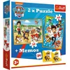 Image de Trefl - Puzzle, Pat Patrouille à la rescousse, Pat Patrouille, 2 x Puzzle + mémos, pour Enfants à partir de 3 Ans