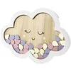 Image de PartyDeco Gästebuch aus Holz - Wolke 305x43cm Baby-Dusche Taufe Geburtstag