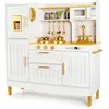 Image de Leomark Gold - Une Magnifique Cuisine pour Enfants 98cm x 30cm x H 98.5 cm en Bois pour Les Petits Chefs au Style Unique ! Effets Sonores et Lumineux des Accessoires Réalistes Jeu Créatif!