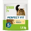 Image de PERFECT FIT Senior 7+ Croquettes Gourmandes pour Chat Senior Stérilisé   Nourriture Riche en Poulet   1,4 kg (Lot de 5)