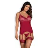 Image de Obsessive Rosalyne Corset et String pour femme Red S/M