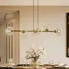 Image de EMIBIG LIGHTING Suspension Glassy, à 6 lampes, noir, transparent, verre, 110 cm