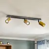 Image de EMIBIG LIGHTING Spot pour plafond Zen 3 avec 3 spots, noir-doré