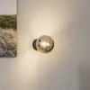 Image de EMIBIG LIGHTING Applique murale Glassy, noir, graphite, verre, E14, Ø 14 cm