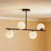 Image de EMIBIG LIGHTING Plafonnier Kiba, noir/doré, à 4 lampes