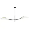 Image de EMIBIG LIGHTING Plafonnier Lotus, noir/blanc/doré, à 2 lampes