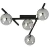 Image de EMIBIG LIGHTING Plafonnier Smart, noir/graphite, à 4 lampes