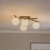 Image de EMIBIG LIGHTING Plafonnier Smart, noir/opale, à 4 lampes