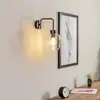 Image de EMIBIG LIGHTING Applique murale Lukka, à 1 lampe, noir/transparent