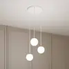 Image de EMIBIG LIGHTING Suspension Royal, à 3 lampes, blanc opale/blanc, verre, E14