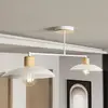 Image de EMIBIG LIGHTING Plafonnier Kobe, à 2 lampes, acier, bois, blanc