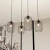 Image de EMIBIG LIGHTING Suspension Vander, à 4 lampes, 70 cm, noir, métal, E27