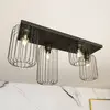 Image de EMIBIG LIGHTING Plafonnier Barn, à 4 lampes, 83 cm, noir, métal, E27