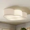 Image de TK Lighting Plafonnier Cloud, blanc, textile, longueur 62 cm, E27, à 4 lampes.