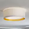 Image de TK Lighting Plafonnier Bilbao, blanc/or, Ø 45 cm