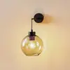 Image de TK Lighting Applique murale Cubus, noir/gris fumé, verre, hauteur 30 cm, E27