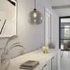 Image de TK Lighting Suspension Cubus, gris fumé, verre, Ø 30 cm, E27