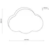 Image de TK Lighting Plafonnier Cloud, beige, 63 cm de long, textile, nuage, E27