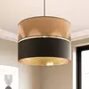 Image de TK Lighting Suspension Hilton, noir/doré, à 1 lampe