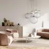 Image de TK Lighting Suspension Cadix en verre, à 7 lampes