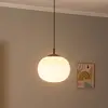 Image de TK Lighting Suspension Vibe, verre blanc opalin, Ø 30 cm
