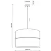 Image de TK Lighting Suspension Nicol, noir/imitation bois, Ø 38 cm, à 1 lampe. 1 x E27