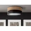 Image de TK Lighting Plafonnier Nicol, noir, aspect bois, Ø 50 cm, 4 x E27
