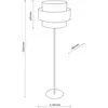 Image de TK Lighting Lampe sur pied Calisto, jute, cylindre, brun naturel, hauteur 155 cm