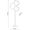 Image de TK Lighting Lampe sur pied Pulse, abat-jour en jute, brun naturel/blanc, 3 lampes
