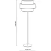 Image de TK Lighting Lampe sur pied Trio, abat-jour en jute, orange/brun naturel/pétrole
