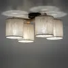 Image de TK Lighting Plafonnier Deva, à 4 lampes, textile