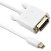 Image de Qoltec 50416 câble USB 1 m USB 3.2 Gen 1 (3.1 Gen 1) DVI USB C Blanc