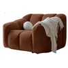 Image de MIUFORM Fauteuil Shell | 124 cm x 109 cm x 75 cm | Fauteuil salon en tissu Easy Clean | Fauteuil rembourré | Couleur : terre cuite