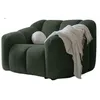 Image de MIUFORM Fauteuil Shell | 124 cm x 109 cm x 75 cm | Fauteuil salon en tissu Easy Clean | Fauteuil rembourré | Couleur : vert foncé
