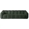 Image de MIUFORM Shell Canapé 4 places, moderne, en tissu facile à nettoyer, 260 x 109 x 75 cm, canapé confortable, design Skandi, couleur : vert foncé