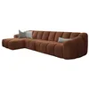 Image de MIUFORM Shell M Canapé avec accoudoir | 325x165x75cm | Canapé moderne en tissu facile à nettoyer | Canapé modulaire | Forme L gauche | Couleur: Terracotta