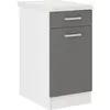 Image de ULTRA Meuble bas de cuisine L 40 cm avec plan de travail inclus - Gris